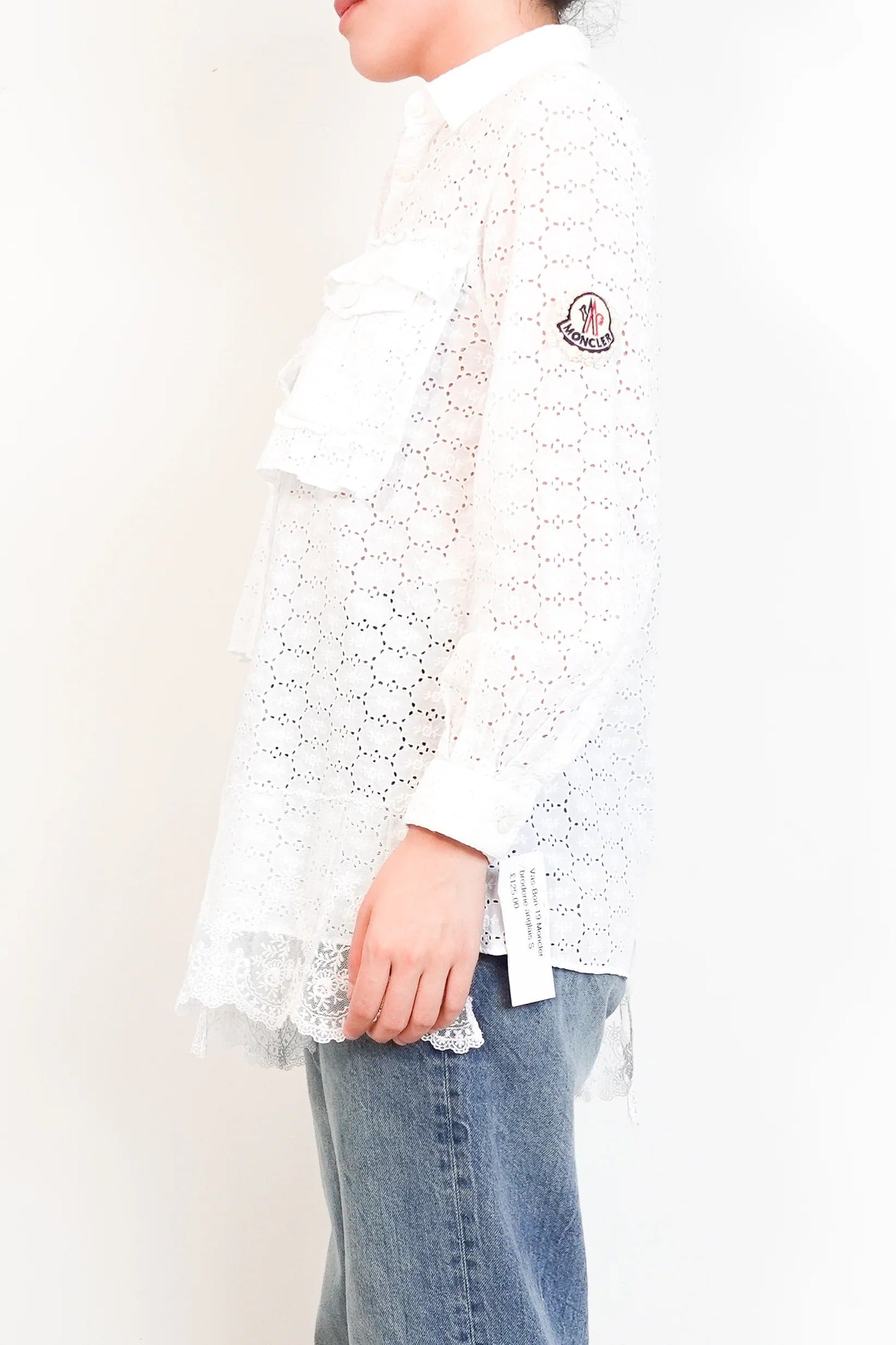 Broderie Anglaise blouse in white