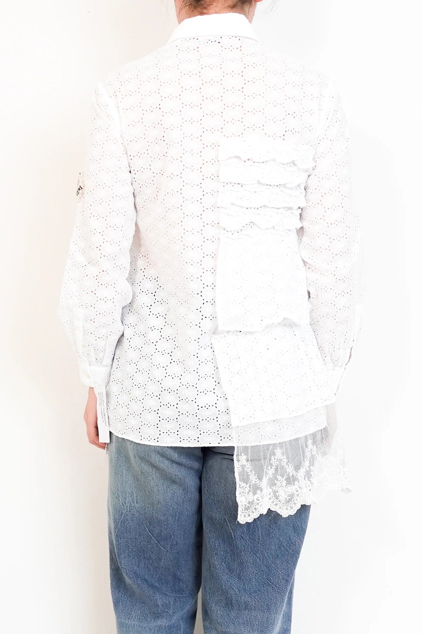 Broderie Anglaise blouse in white